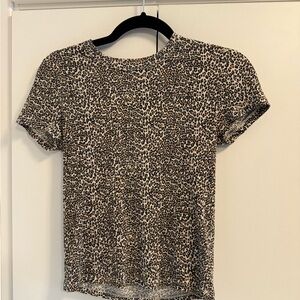 American Eagle Aerie Ribbed Hey Baby Tee Size Medium